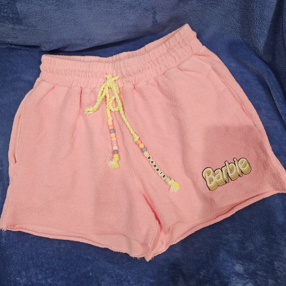 ⭐️BARBIE x F-21 BABY PINK TERRY CLOTH SHORTS NEW SZ S⭐️